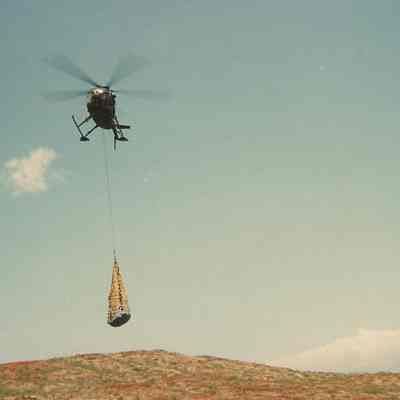 Helicopter drop of materials