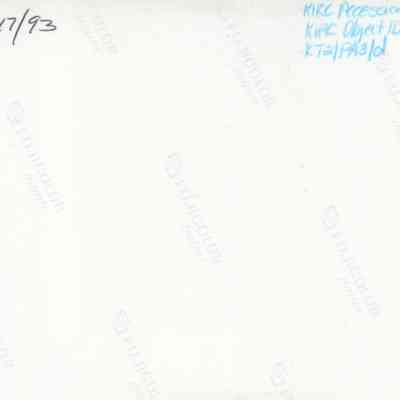 Back of photograph (KIRC Object ID #2013.019.534): The image shows the back of a photograph with handwritten notes, dated 10/27/93, on FujiColor paper.