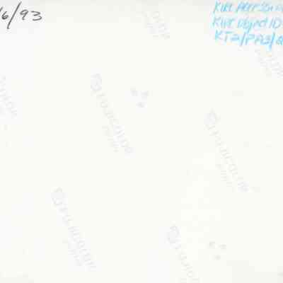 Back of photo (KIRC Object ID #2013.019.521): The image shows the back of a piece of Fujicolor paper featuring handwritten notes with a date, and some identification numbers.