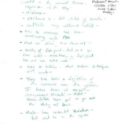 MH's (Marc Hodges') notes on comments of Makanani Atwood at O'ahu 11/26/96 Draft KOMP (Kaho'olawe Ocean Management Plan)