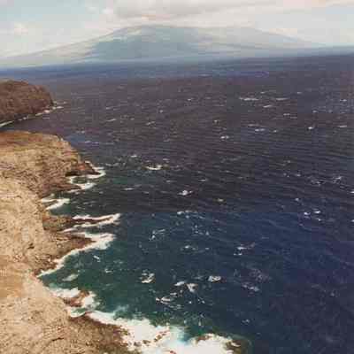 Aerial-coastline with Maui