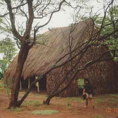 Thatched hale (structure) in Hakioawa