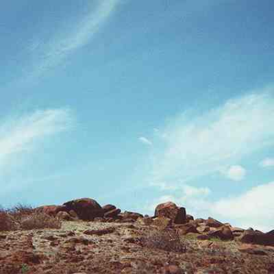 Clouds over rocks on Kaho'olawe