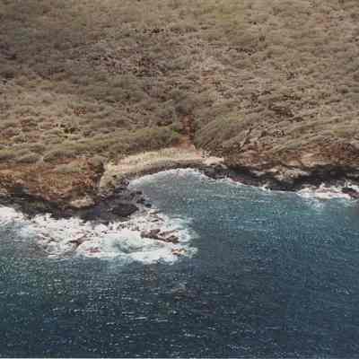Aerial view of an unidentified beach