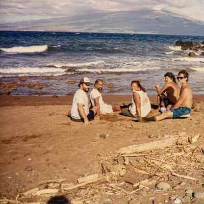 People sitting on beach