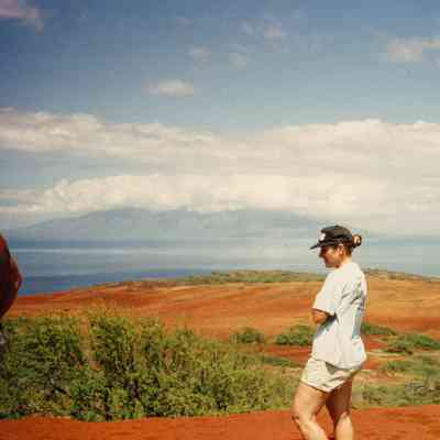 Person standing on hardpan