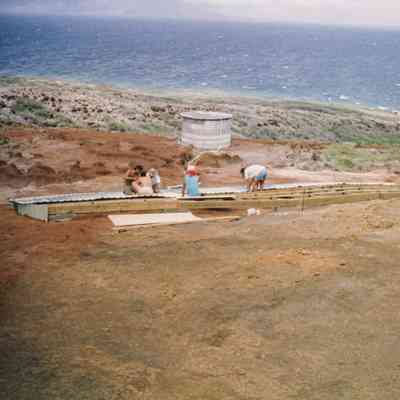Water catchment structure at a distance