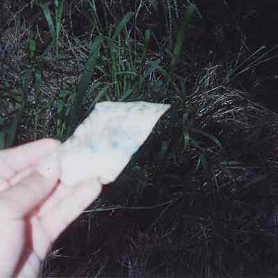 Porcelain shard held in hand