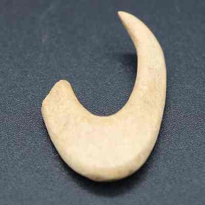 Closeup of fishhook: Origsize: 2.1 cm x 1.7 cm; Origformat: Artifact; Resolution: 150 dpi