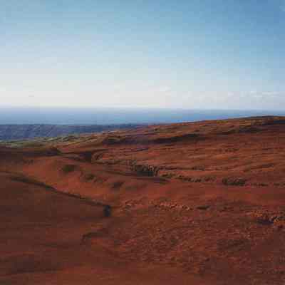 Red hardpan in unidentified area