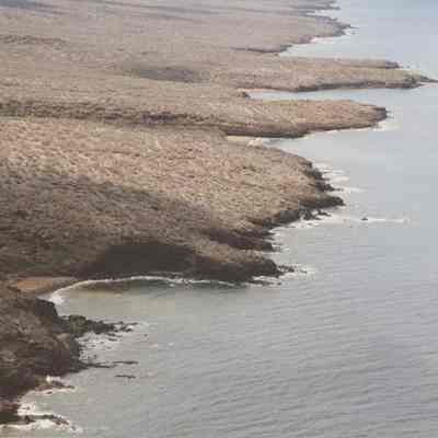 Aerial view of three bays