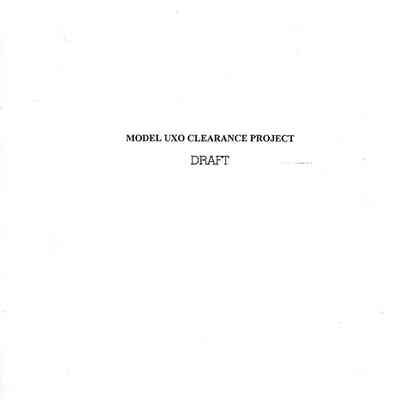 Model UXO Clearance Draft
