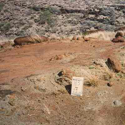 Hardpan area with sign "H3"