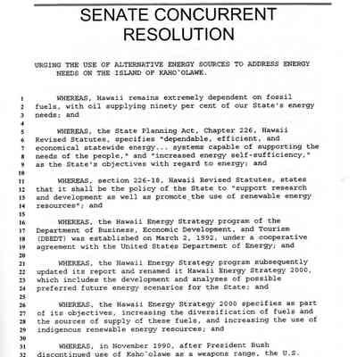 S.C. R. No. 101, Senate Concurrent Resolution