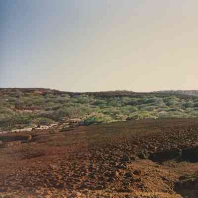 Person standing hardpan terrain