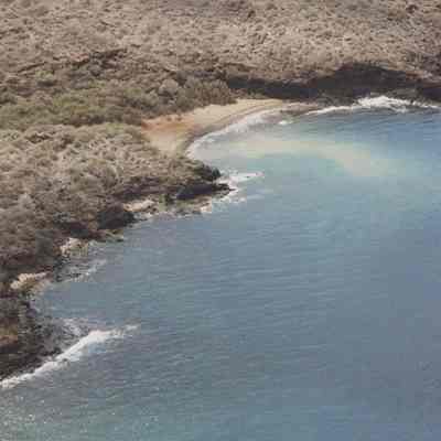 Aerial view of the Kaukamoku coastline