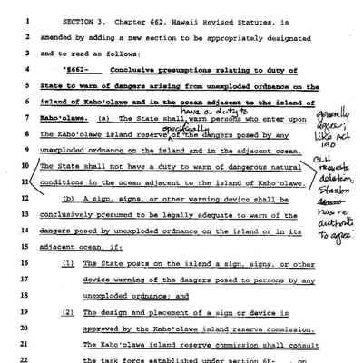 Faxed copies of separate pages of H.B. (House bill) 2110