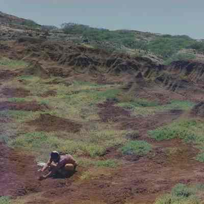 Man sitting on hardpan