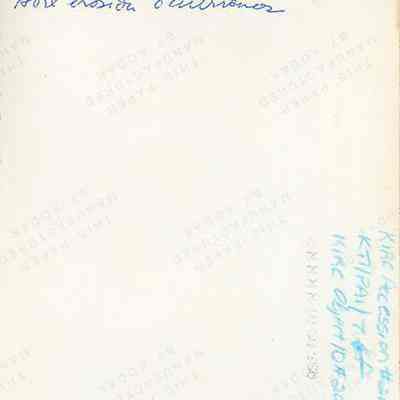 Handwritten text on the back of a soil erosion photo.: Origsize: 4" x 6"; Origformat: Print-Photographic; Resolution: 150 dpi