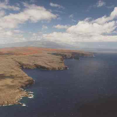 High aerial view of the south shore coastline