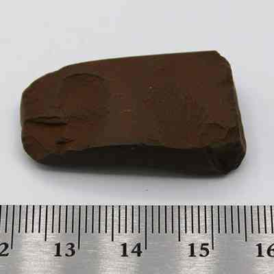 Closeup of reverse side of adze: Original size: 3.5 cm (L) x 2 cm (W; Original format: Artifact; Resolution: 200 dpi