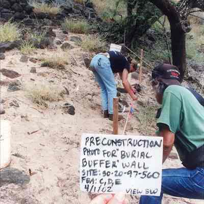 Preconstruction photo for burial buffer