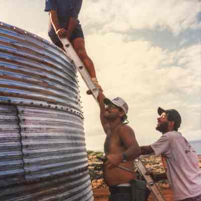 Men on ladder