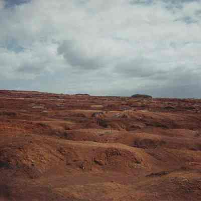 Erosion cuts and hardpan