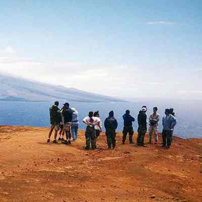 Group of people standing on hardpan
