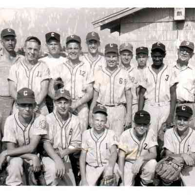 The 1958 Babe Ruth All-Star Team from Mercer County. Pictured on the front row (L to R) are kenton Lake, Marshall Veatch, Buzz Buster, Ronnie Click, and Johnny Miller. In the second row, William Currans, Eddie Young, David Huddleston, Billy Miller and William Lee Owens. On the back row: Marvin Demaree, Terry Mobley, Allan Lyons, Ronnie Stratton, and Manager McKee reed. Jackie Yeager was a member of the team but is not pictured.