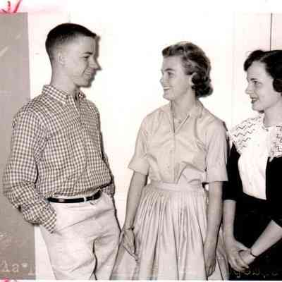 Pictured (L to R): Jimmy Howell, Betty Patrick, and Libby Kays (1959)