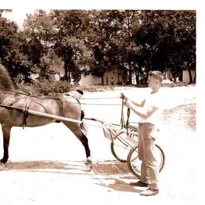 Roger Sims is pictured with Star Salute at the Fair and Horseshow in 1963