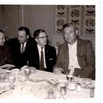 Pictured are (L to R) Milton Kahn, Edwin Freeman, Burgin Mayor Park H. Byrd, and Ernest Rozenweig