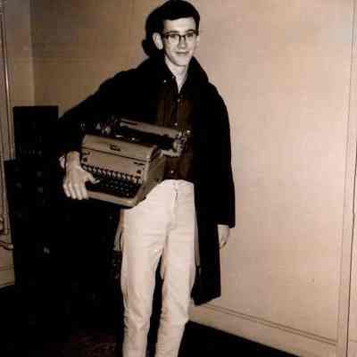 Richard G. Allison with Typewriter