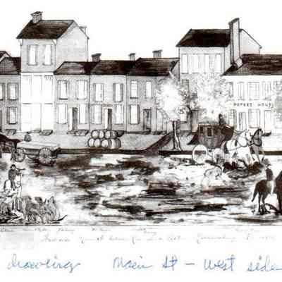 Main Street in 1859 (West Side)