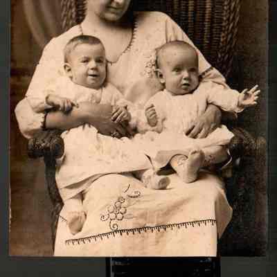 Mrs. W.W. Ensminger with Twin Sons