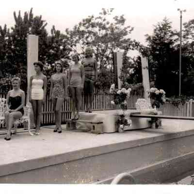 Pictures (L to R) are Betty Lyons, Betty Patrick, Linda Jones, Elizabeth McGee, and Bonnie Sims in May 1958