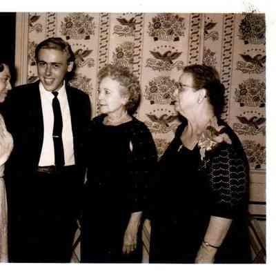 During the 189th celebration of Harrodsburg's founding John Augustus Williams was honored. Pictured are Sandra Alexander, Jay Huguely, Mrs. J.P. Williams and Mrs. T.C. Dedman Sr. in June 1963.