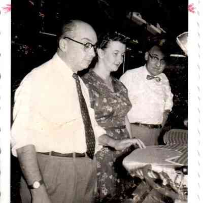Mike Rosetti, Mrs. hazel Lester, and William Steinbrugge