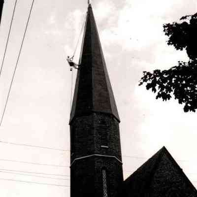 Painting the Steeple at St. Phillips Episcopal