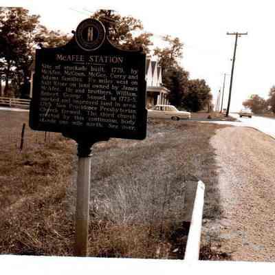 McAfee Station Sign