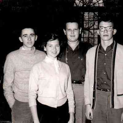 Pictured (l to r) are Bonnie Elliott, Carole Rowland, Jim Chris Burns, and James P. Royalty. These four student participated in the 1959 Forensic Speech Tournament
