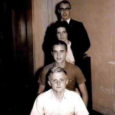 Pictured: (top to bottom) Allen Whitenack, Dixie Moore, Chris Trower, and Bill VanArsdall. Dated April 1963