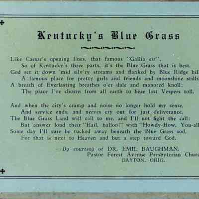 Kentucky's Blue Grass