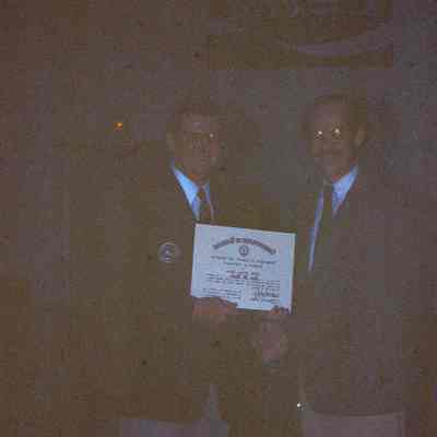 Kentucky Wildcat coach Joe B. Hall and Jim Nelson, KDLA Commissioner