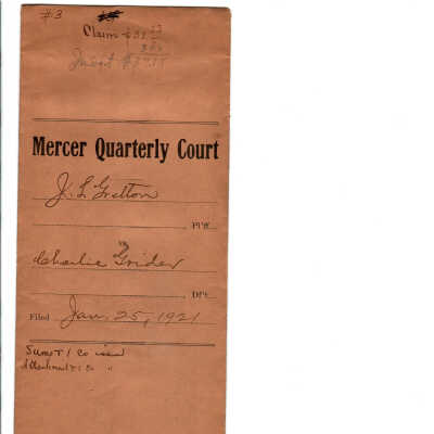 Quarterly Court Case: J.L. Gritton v. Charles Grider
