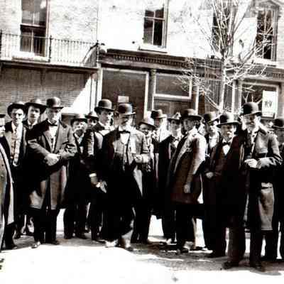 Group in Front of Arcade Stable