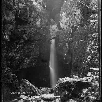 negative, glass plate - Weathercote Cave, Chapel-le-Dale
