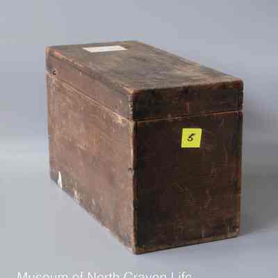 box, wooden - Box of half-plate and stereo glass photographic negatives