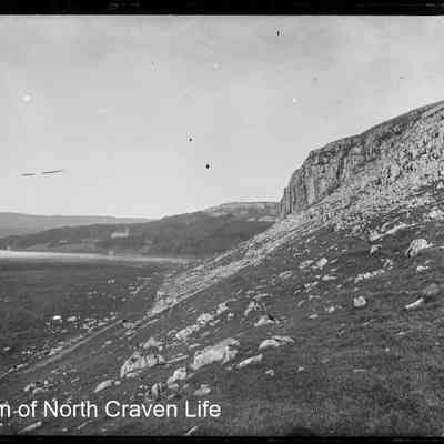 negative, glass plate - Attermire Scar, Settle